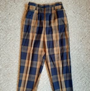 Vintage wool plaid pants
